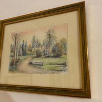 Quadro con cornice, paesaggio naturale