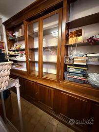 Libreria tipo inglese in mogano massiccio