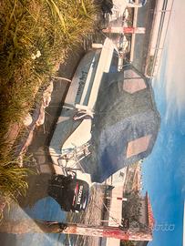 Barca semicabinato  a motore Suzuki 40