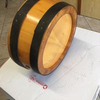 Vaso fondo di vera botte in legno