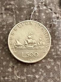 Moneta da 500 lire Colombo CARAVELLE