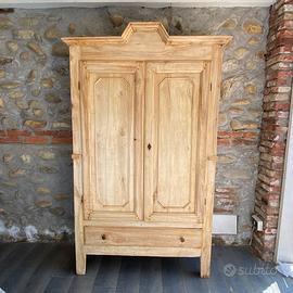ANTICO ARMADIO PIEMONTESE GREZZO AL NATURALE