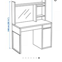 Scrivania Micke marrone-nero