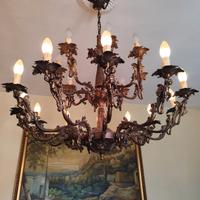 lampadario in bronzo