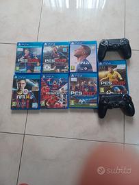 "Lotto PS4: 7 Giochi Calcio (FIFA/PES) + 2 Control