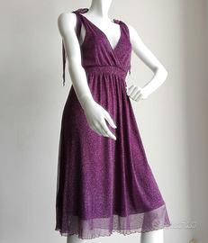 Vestito sottoveste lurex viola TRAFFIC PEOPLE