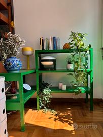 Libreria vintage verde design anni 70 80