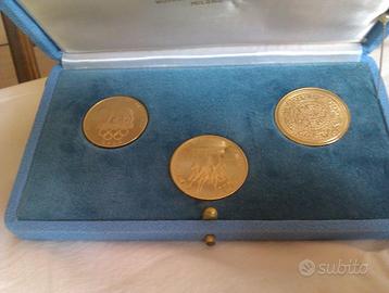 TRIO MEDAGLIE ORO 22K  OLIMPIADI