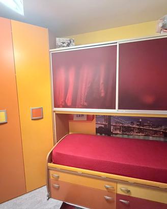 Cameretta completa con armadio e letto Moretti