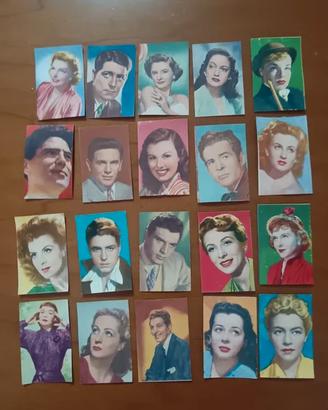 20 Figurine attori Vintage "Artisti Del cinema"