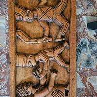 quadro in legno intagliato vintage