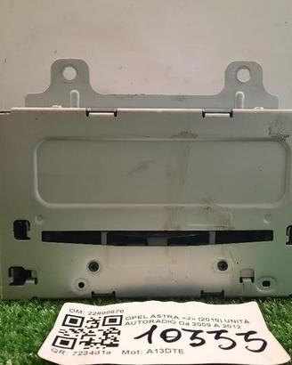 AUTORADIO MP3 OPEL Astra J 22800670 (09>)