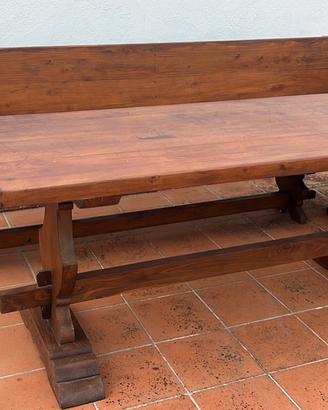 Tavolo legno con cassapanca 200x80