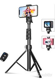 Selfie Stick Treppiede 3 in 1 Bluetooth, 133 cm