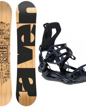 SET TAVOLA SNOWBOARD 161w E ATTACCHI RAPIDI L XL