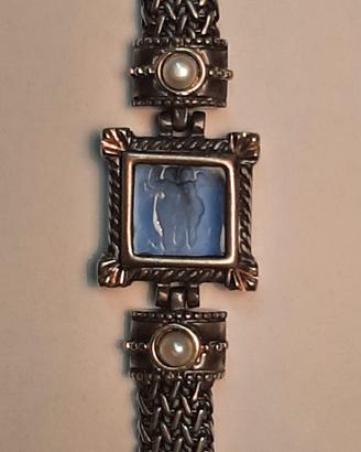 Bracciale vintage in argento e oro