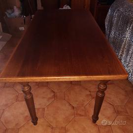 Tavolo in legno noce chiaro 160x60x80H cm