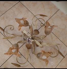 lampadario/plafoniera e coppia di applique 