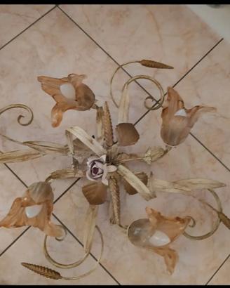 lampadario/plafoniera e coppia di applique 