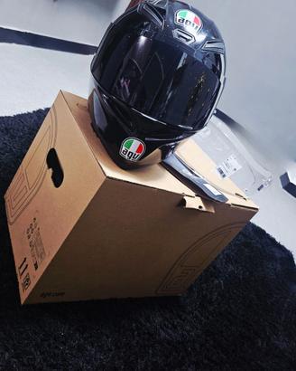 CASCO INTEGRALE AGV con visiera NERA