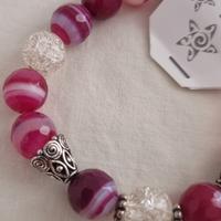 Bracciale Agata Striata fucsia