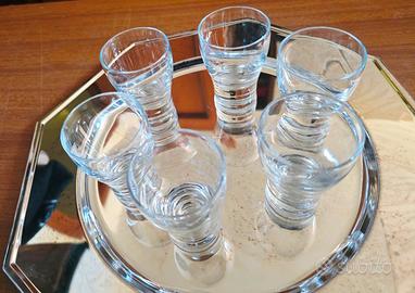 Set n. 6 bicchierini liquore in vetro