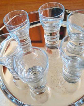 Set n. 6 bicchierini liquore in vetro