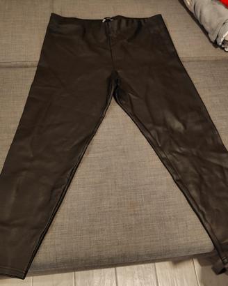 2 Leggings ecopelle Zara