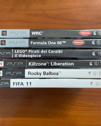 6 giochi psp in blocco