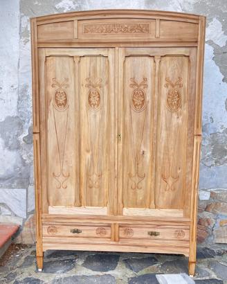 ANTICO ARMADIO LIBERTY GREZZO AL NATURALE