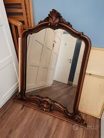 Specchio fumè grande - legno - vintage