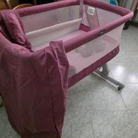 Chicco next2to me pop up  rosa con riduttore ingle