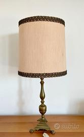 lampada da tavolo in ottone vintage anni '60