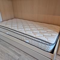 Letto singolo con secondo letto estraibile+materas