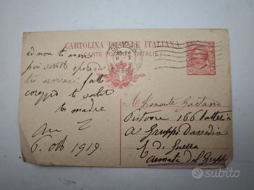 CARTOLINA POSTALE 1919 Posta Militare