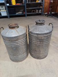  coppia antichi fusti per trasporto latte o olio