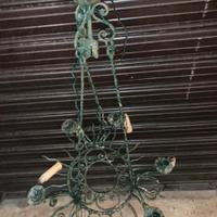lampadario ferro antico vintage