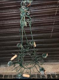 lampadario ferro antico vintage