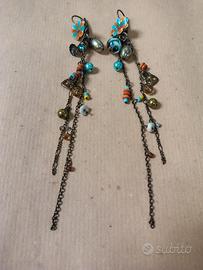 Orecchini lunghi pendenti stile Gipsy