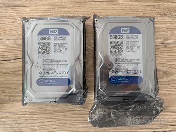 2 hard disk nuovi HDD WD blue 500 gb