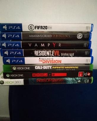 Giochi per PS4 Xbox One e 360