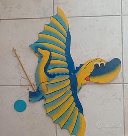 Giostrina da appendere dinosauro legno decorato