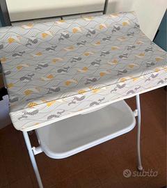Fasciatoio neonato vaschetta ripiano portaoggetti