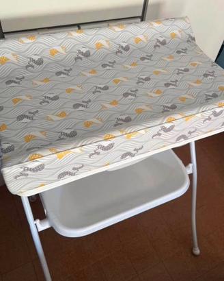 Fasciatoio neonato vaschetta ripiano portaoggetti