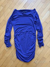 Vestito Luisa Spagnoli color viola cotone elastico