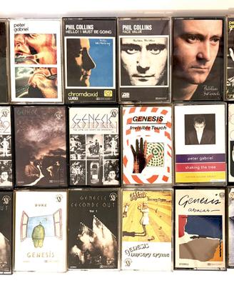 Lotto 22 cassette Genesis Phil Collins P. Gabriel