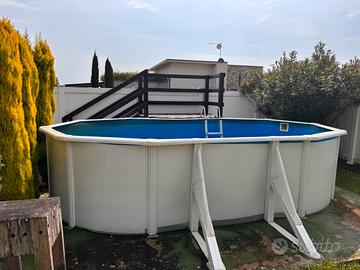 Piscina fuori terra con struttura