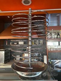 Porta frutta in acciaio a spirale