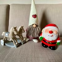 Babbo Natale+Gnomo + Cavalli a dondolo