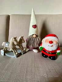 Babbo Natale+Gnomo + Cavalli a dondolo